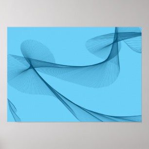 Affiche Art abstrait - Tons bleus