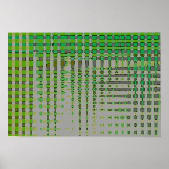 Affiche Art Abstrait Vert 1003 (Devant)