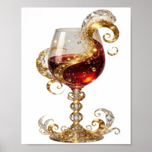 Affiche ART ABSTRAIT Witty Gold