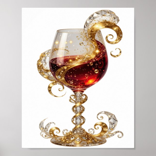 Affiche ART ABSTRAIT Witty Gold (Devant)