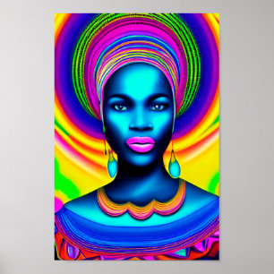 Affiche Art Africain Black Woman Art Africain American Art