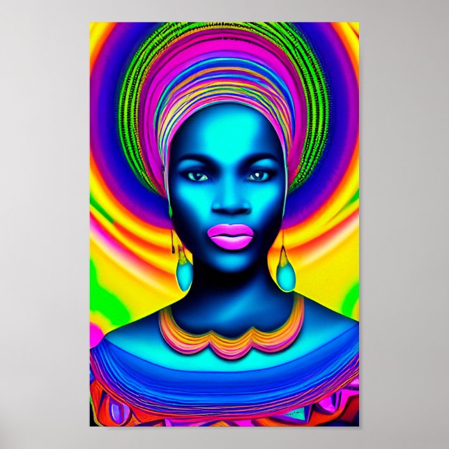 Affiche Art Africain Black Woman Art Africain American Art (Devant)