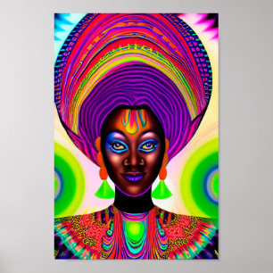 Affiche Art Africain Black Woman Art Africain American Art