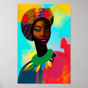 Affiche Art Africain Black Woman Art Africain American Art