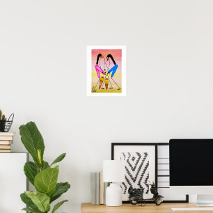 Affiche Art africain, maîtres tambours