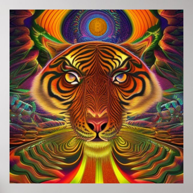 Affiche Art AI Bitcoin Crypto NFT Art (Devant)