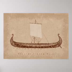 Affiche Art ancien de bateau