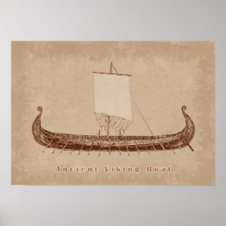 Affiche Art ancien de bateau