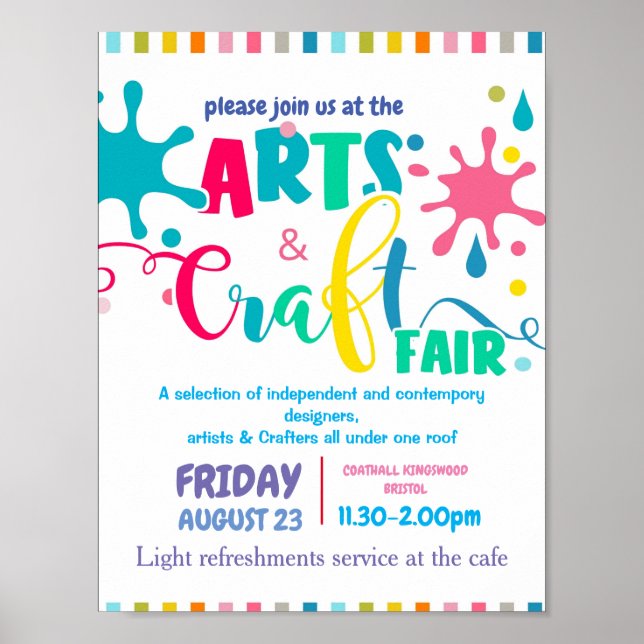 Affiche Art and craft fair theme event (Devant)
