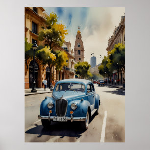Affiche art aquarelle de Buenos Aires