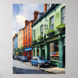 Affiche art aquarelle de Dublin