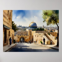 art aquarelle Jérusalem Israël