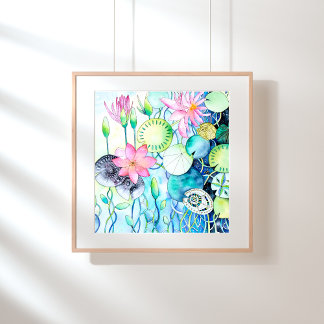 Affiche Art archivé Nénuphar magique Ratio d'impression 1: