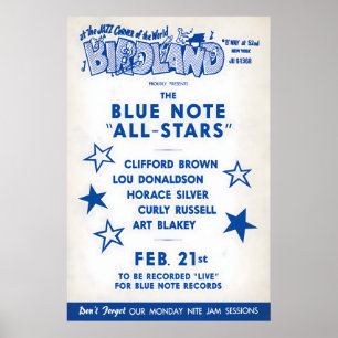 Affiche Art Blakey - Clifford Brown - Horace Silver - Jazz