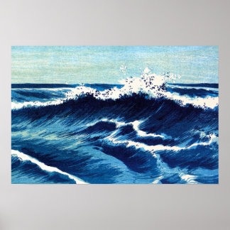 Affiche Art Blue Ocean Waves