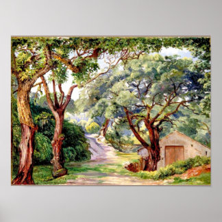 Affiche Art botanique : Cork Trees à Cintra près de Lisbon