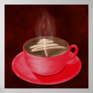 Affiche Art Cappuccino de Noël