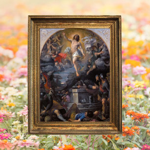 Affiche Art catholique baroque Résurrection de Jésus Pâque