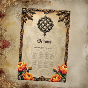 Affiche Art celtique et splendeur florale dans les tons ch