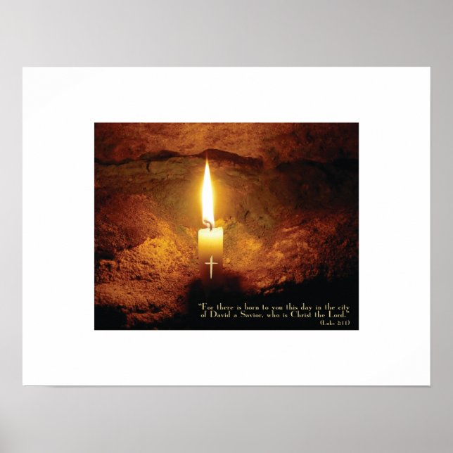 Affiche Art chrétien "Christ Candle" Imprimer (Devant)