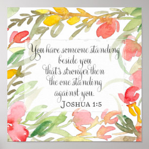 Affiche Art chrétien   Joshua 1:5