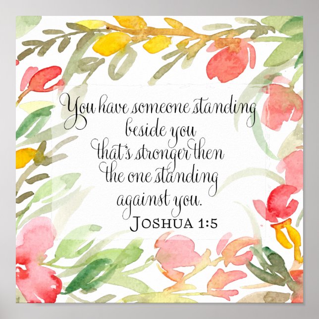Affiche Art chrétien | Joshua 1:5 (Devant)