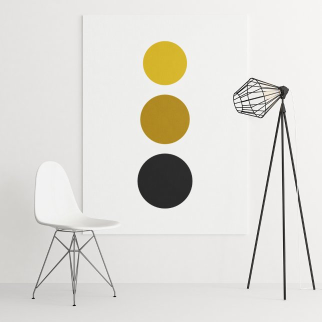 Affiche Art circulaire Sun découpé (Mid Century Circle)