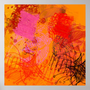 Affiche Art contemporain. Artisanat artisanal. Texture col
