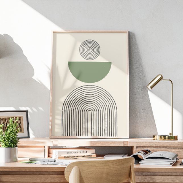 Affiche Art contemporain minimal avec arc géométrique (Créateur téléchargé)