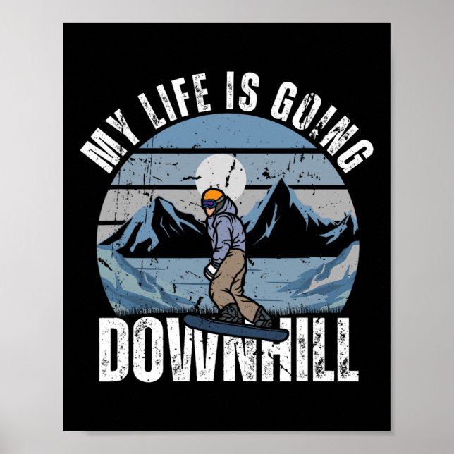 Affiche Art cool Snowboard Pour Hommes Femmes Snowboard Sn (Devant)