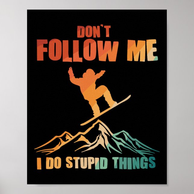 Affiche Art cool Snowboard Pour Hommes Femmes Snowboard Sn (Devant)
