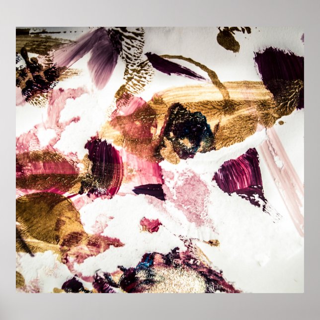 Affiche Art créatif Abstrait Gold Sparkles (Devant)