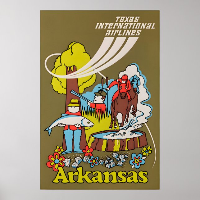 Affiche Art d'affiche de voyage de l'Arkansas (Devant)