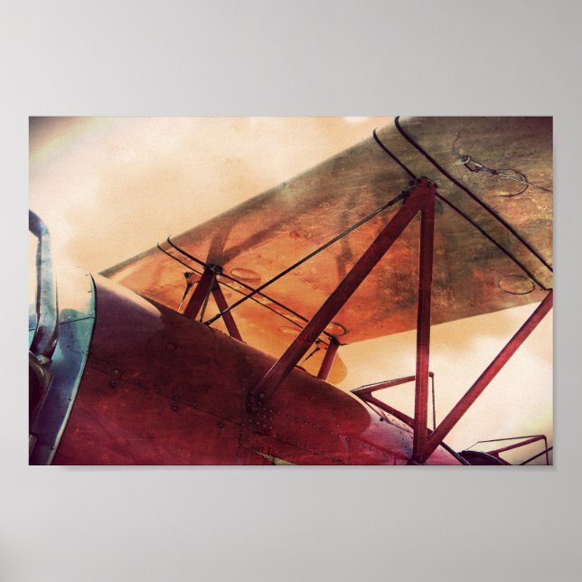 Affiche Art d'Archivage d'avion antique Red Wing (Devant)