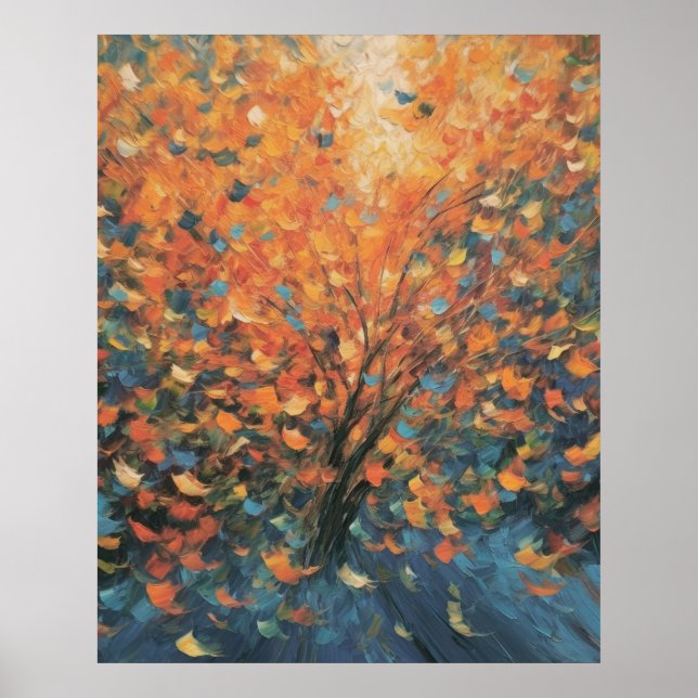 Affiche Art d'automne Abstrait Breeze (Devant)