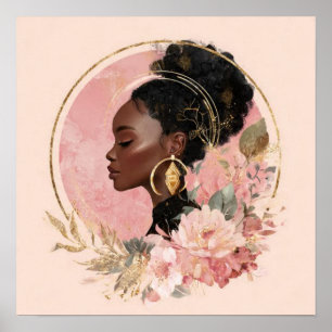 Affiche Art d'autonomisation des femmes noires
