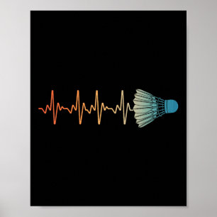 Affiche Art de badminton pour hommes femmes amateur de bad