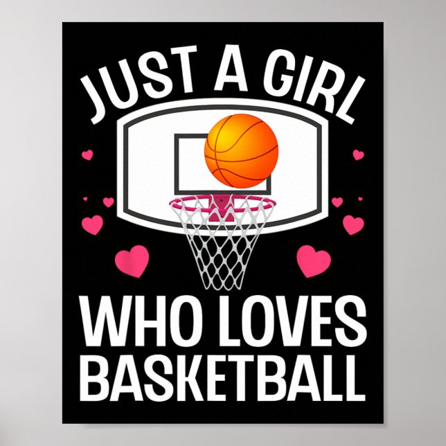 Affiche Art De Basketball Amusant Pour Fille Femmes Colleg (Devant)
