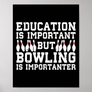 Affiche Art de bowling pour hommes femmes amateur de bowli