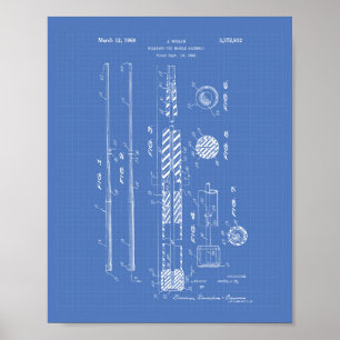 Affiche Art de brevet de la poignée 1968 de queue de