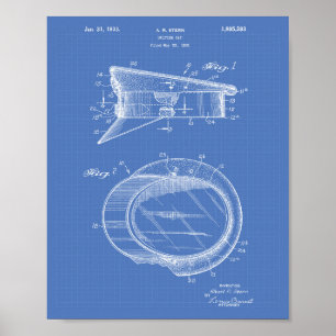 Affiche Art de brevet du casquette 1933 de police - modèle