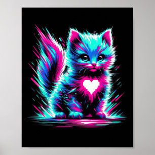 Affiche Art de bug amusant Mignon chat Chaton Saint-Valent