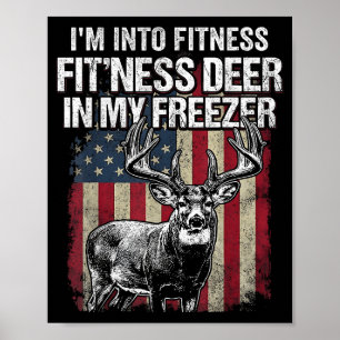Affiche Art de chasse drôle de cerf pour hommes femmes cha