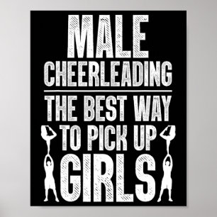 Affiche Art de cheerleading drôle pour garçons ados enfant