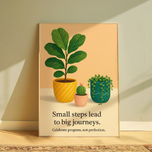 Affiche Art de citation de plante motivationnel, Phrase in