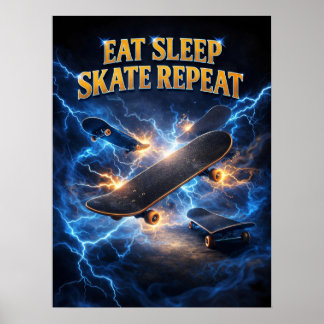 Affiche Art de contrefaçon de skate rétro 90s