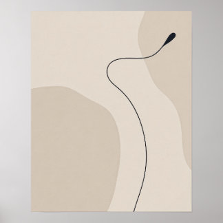 Affiche Art de courbe de ligne minimaliste