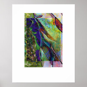 Affiche Art de couverture - femme au néon - Montreuil