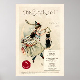 Affiche Art de couverture vintage "Le chat noir" 1895