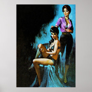 Affiche Art de couverture Vintage Pulp Magazine à sensatio